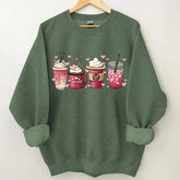 Unisex Valentines Day Coffee Print Sweatshirt