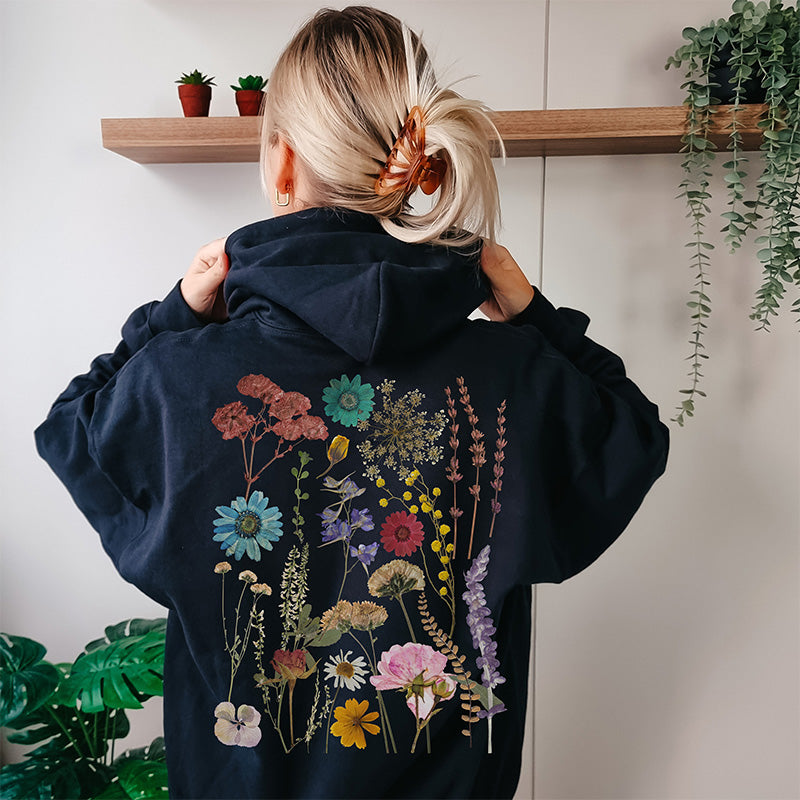 Vintage Pressed Pressed Flowers Hoodie