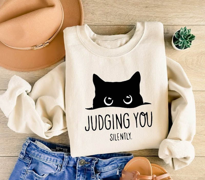 Cat Peeking You Sweatshirt