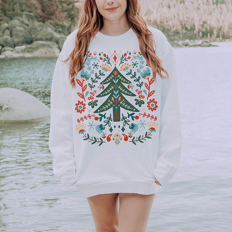 Vintage Cottagecore Wildflowers Crewneck Sweatshirt