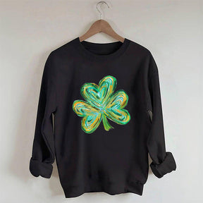 Cute St Patricks Four Leaf Clover Sweatshirt