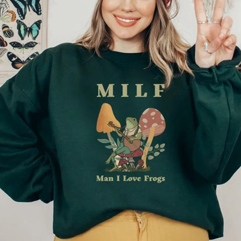 MILF Mann ich liebe Frösche Sweatshirt 