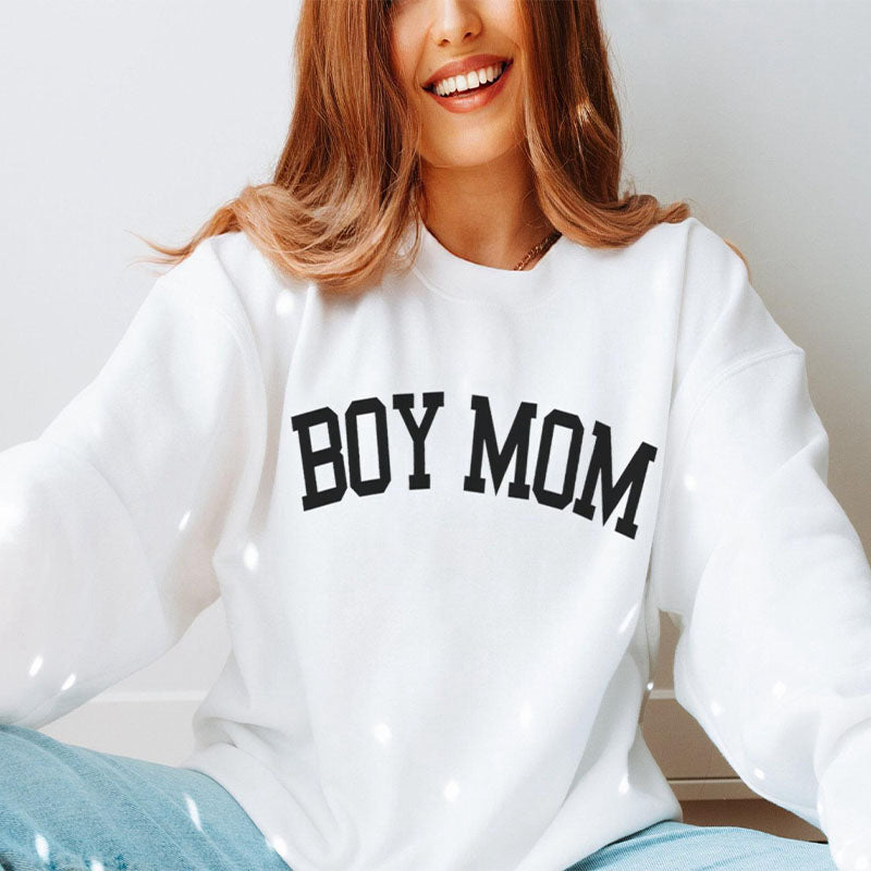 Boy Mom Letter Print Sweatshirt