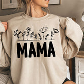 Mama Floral Print Sweatshirt Fête des Mères