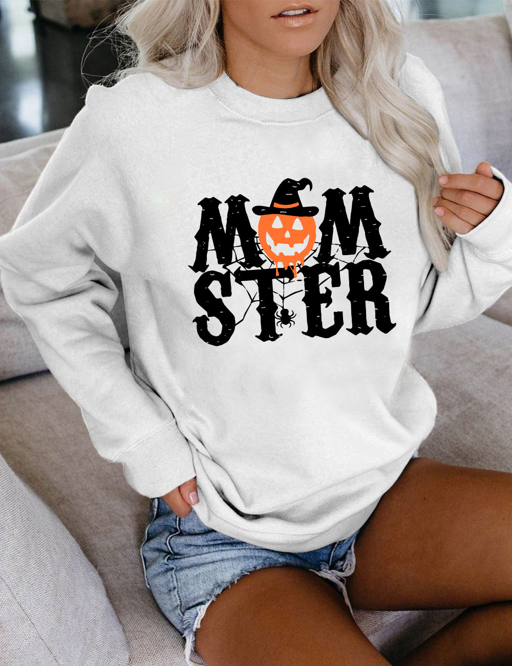 Momster Pumpkin Halloween Sweatshirt