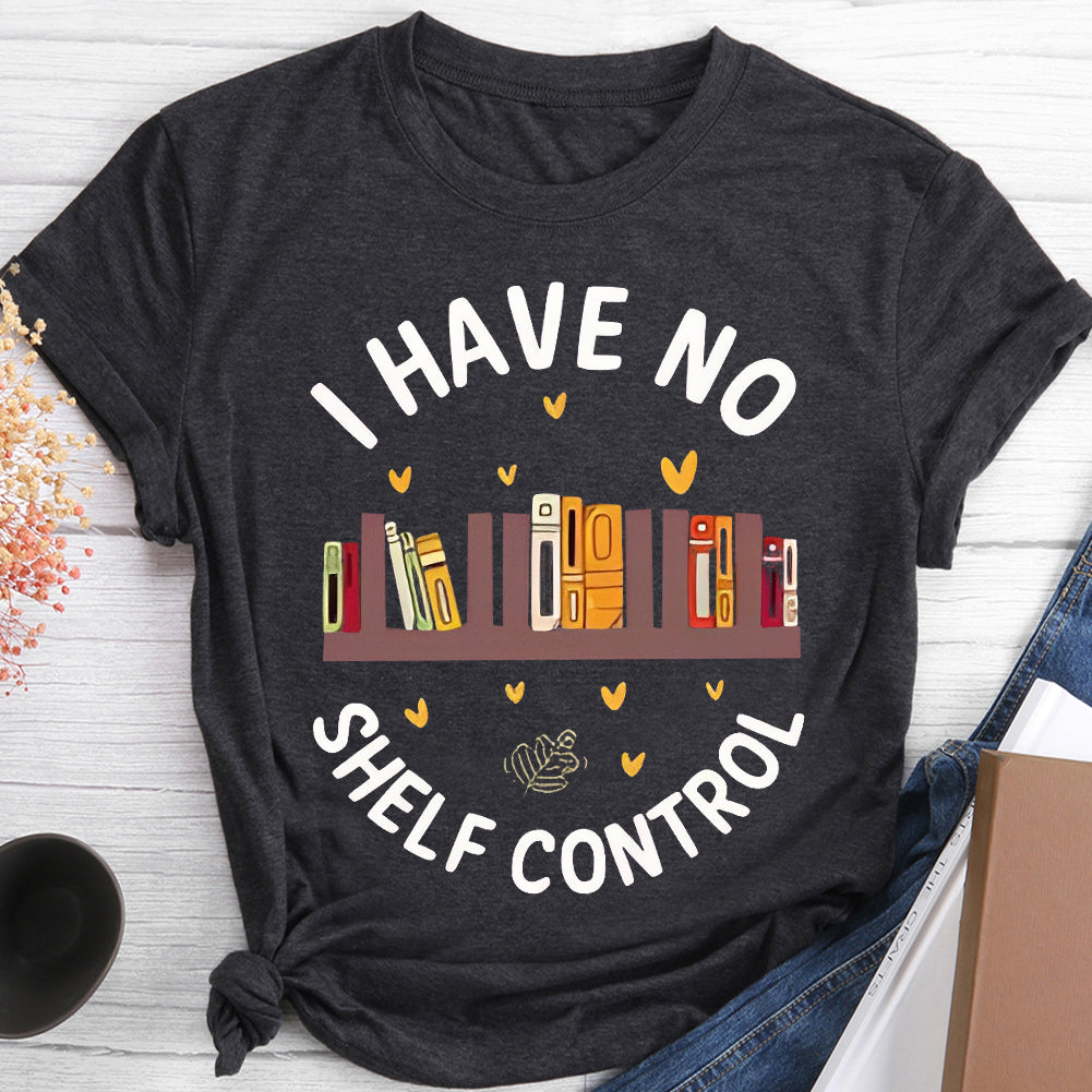 Rainbow Book I Have No Shelf Control Round Neck T-shirt