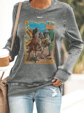 Casual Print Long Sleeve Sweatshirt