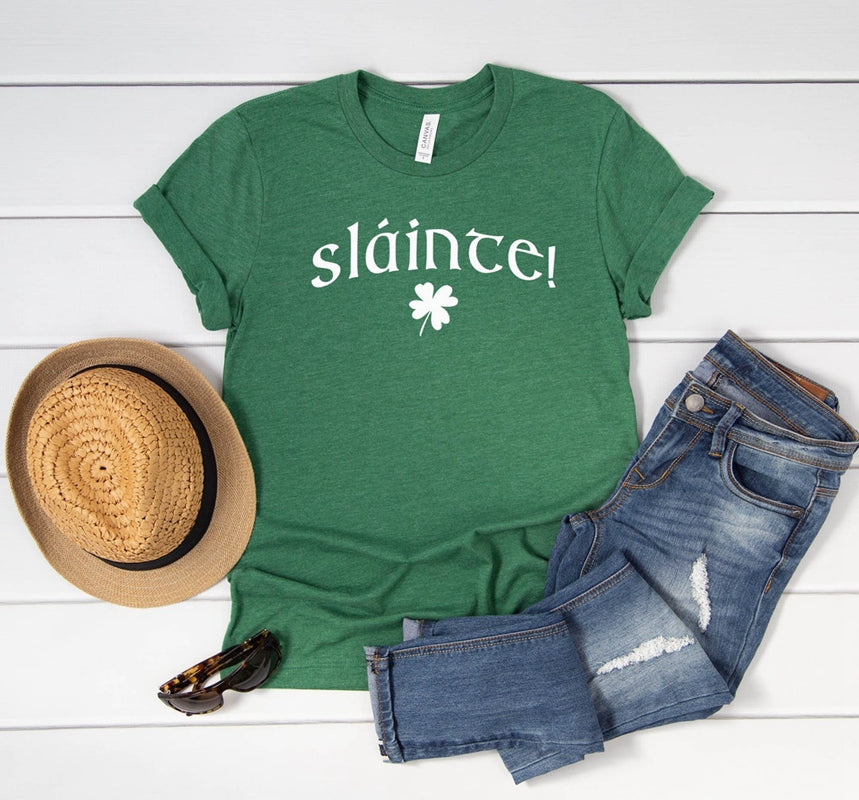 Slainte Shamrock Shirt T-shirt per il giorno di San Patrizio