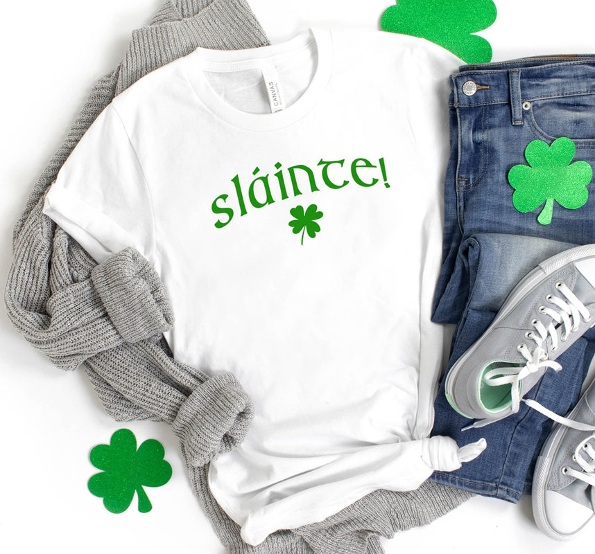 Slainte Shamrock Shirt T-shirt per il giorno di San Patrizio