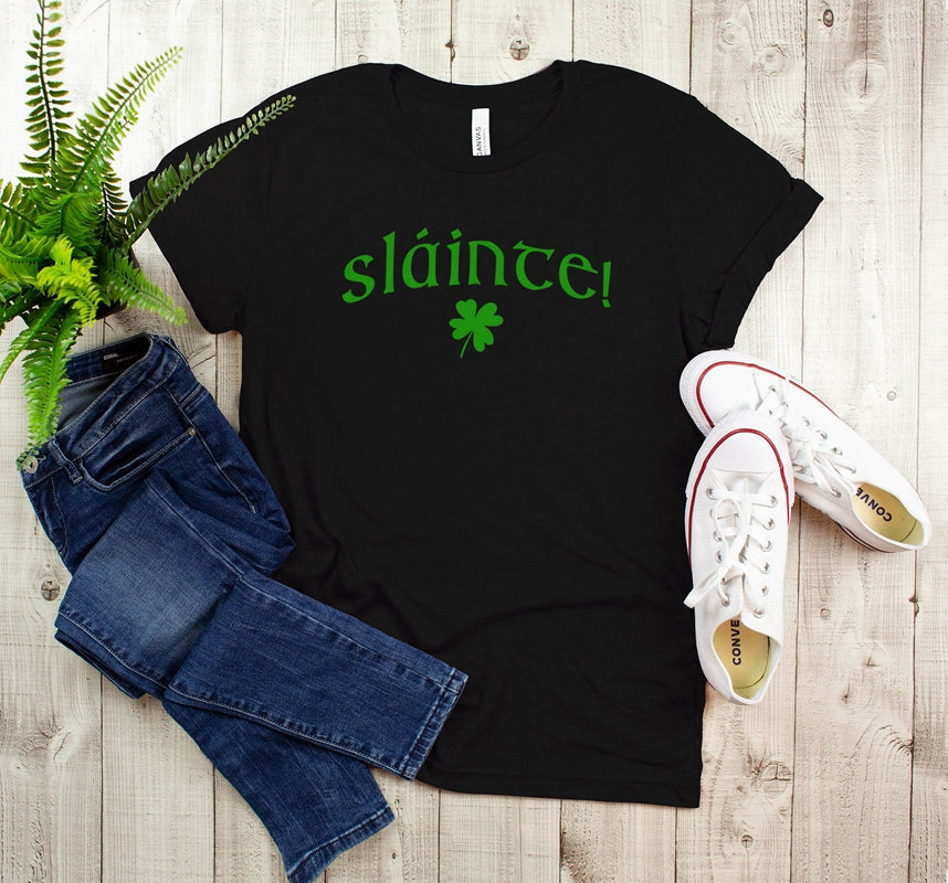 Slainte Shamrock Shirt St. Patrick's Day Tee