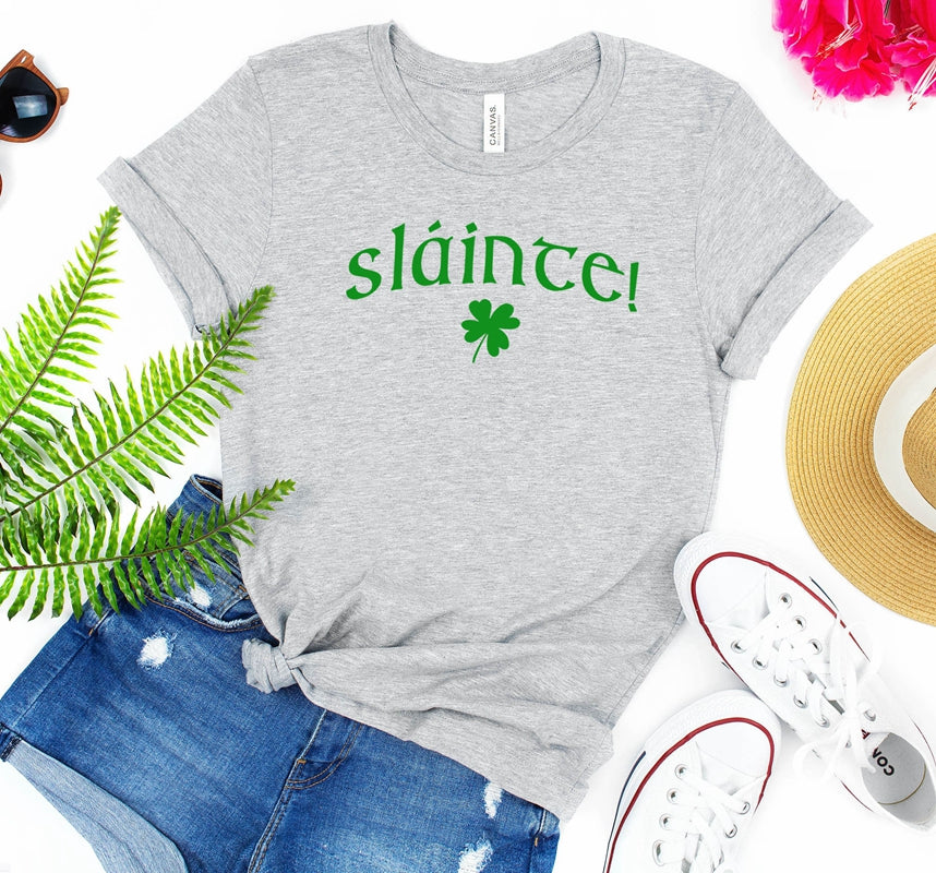 Slainte Shamrock Shirt T-shirt per il giorno di San Patrizio