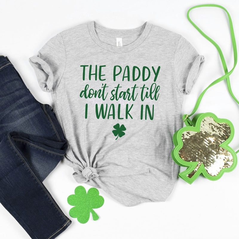 De Paddy start niet shirt, grappig St. Patrick's Day shirt