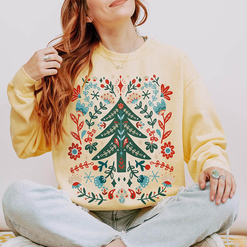 Vintage Cottagecore Wildflowers Crewneck Sweatshirt