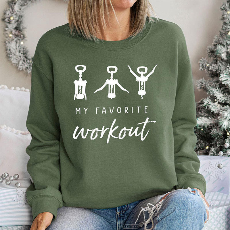 Funny Wine Workout Sweatshirt