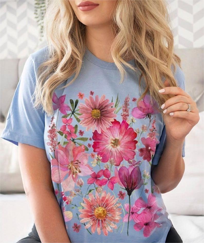 Boho Wildflowers Botanical T-shirt