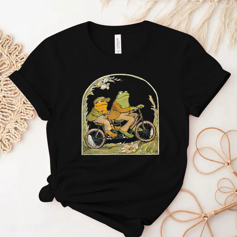 Grenouille Et Crapaud - T-shirt De Vélo D'équitation