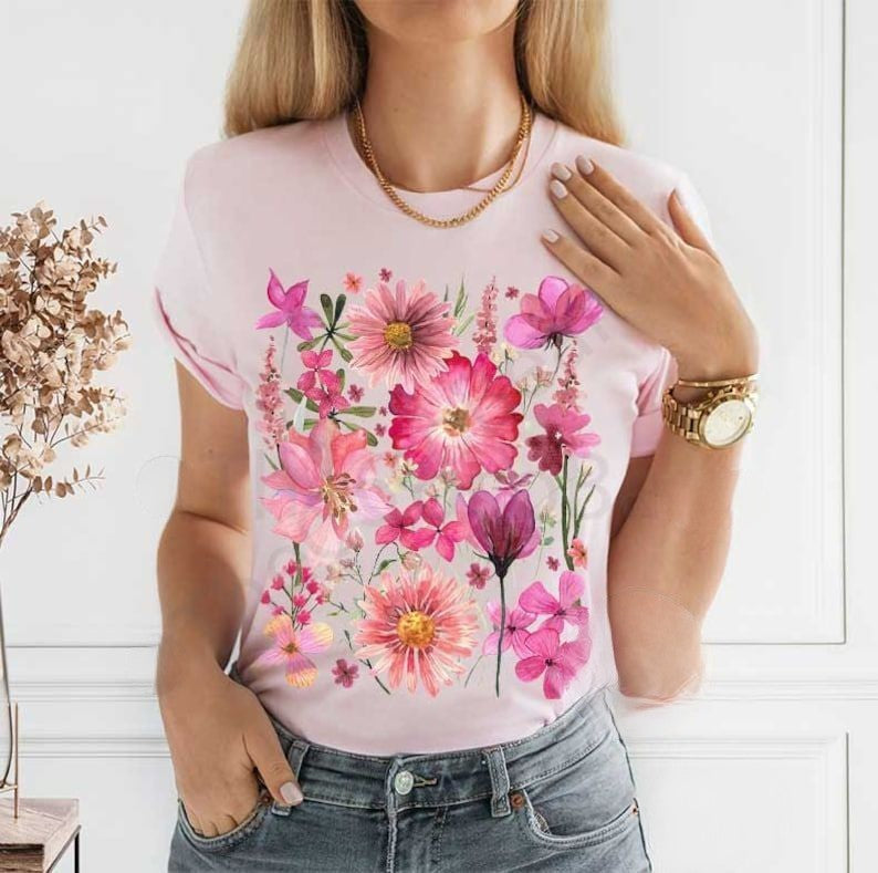 Boho Wildflowers Botanical T-shirt