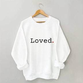 Loved Letter Print Sweatshirt