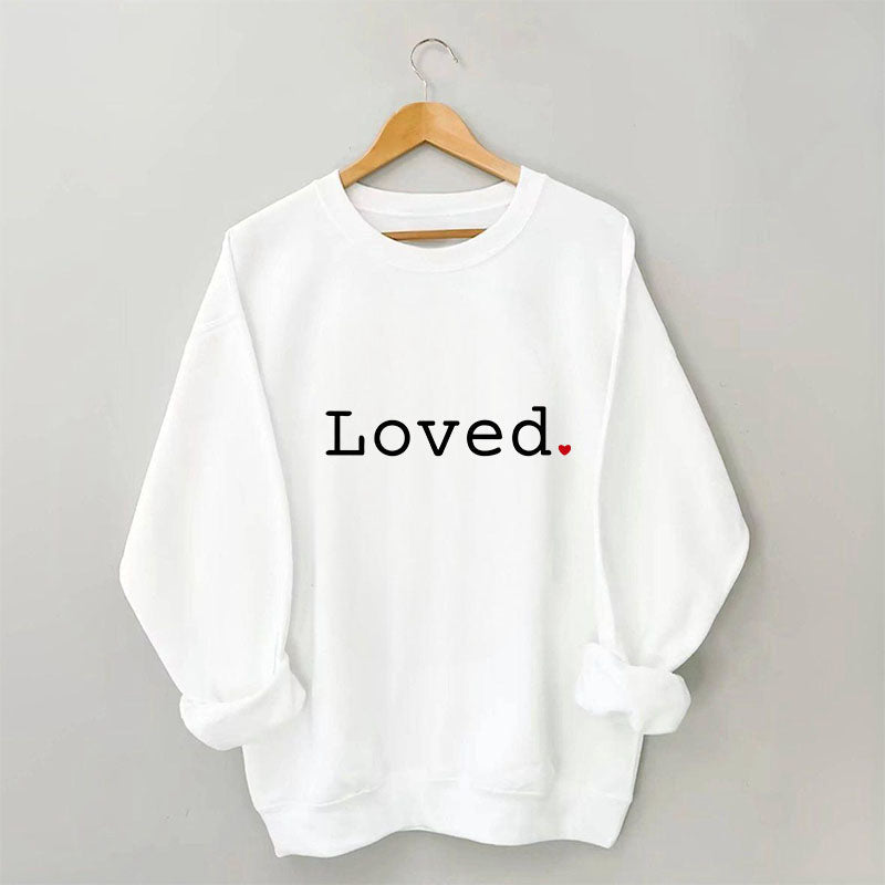 Loved Letter Print Sweatshirt