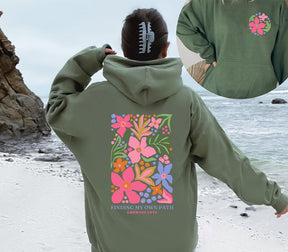 Boho Wildflowers Floral Nature Hoodie