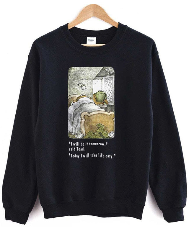 Sweat-shirt à imprimé grenouille et crapaud