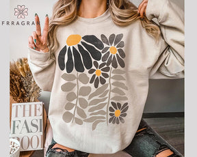 Boho Wildflower Print Sweatshirt