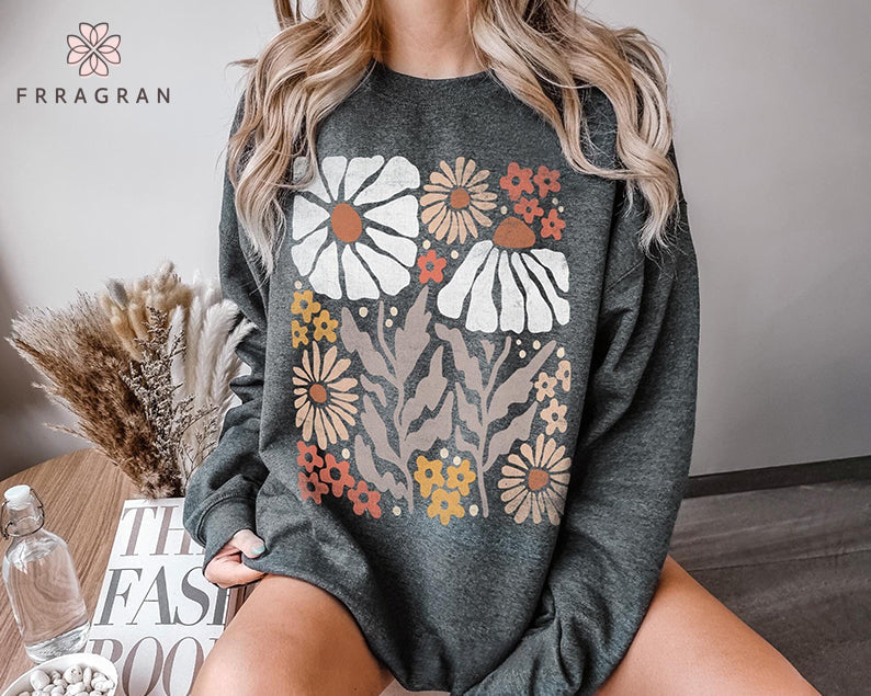 Boho Flower Sweatshirt