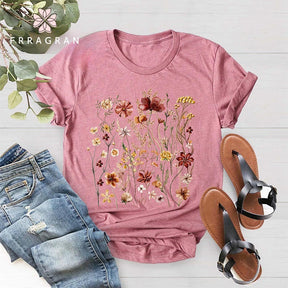 Vintage Wildflowers Garden Lover T-shirt