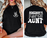 Funny Retro Somebodys Feral Aunt T-shirt