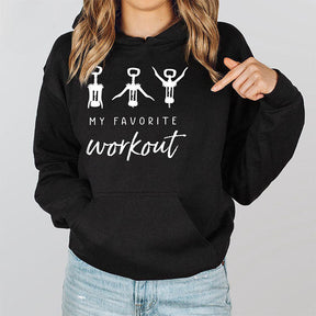 Funny Wine Workout Hoodie