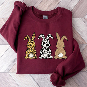 Happy Easter Leopard Bunny Sweatshirt