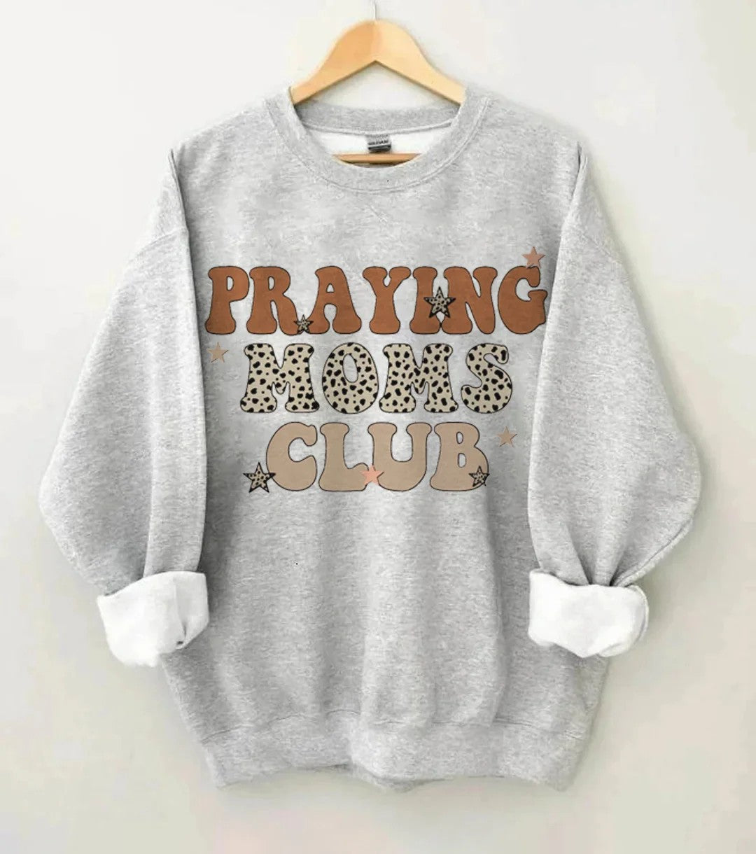 Praying Moms Club Sweatshirt Grijs