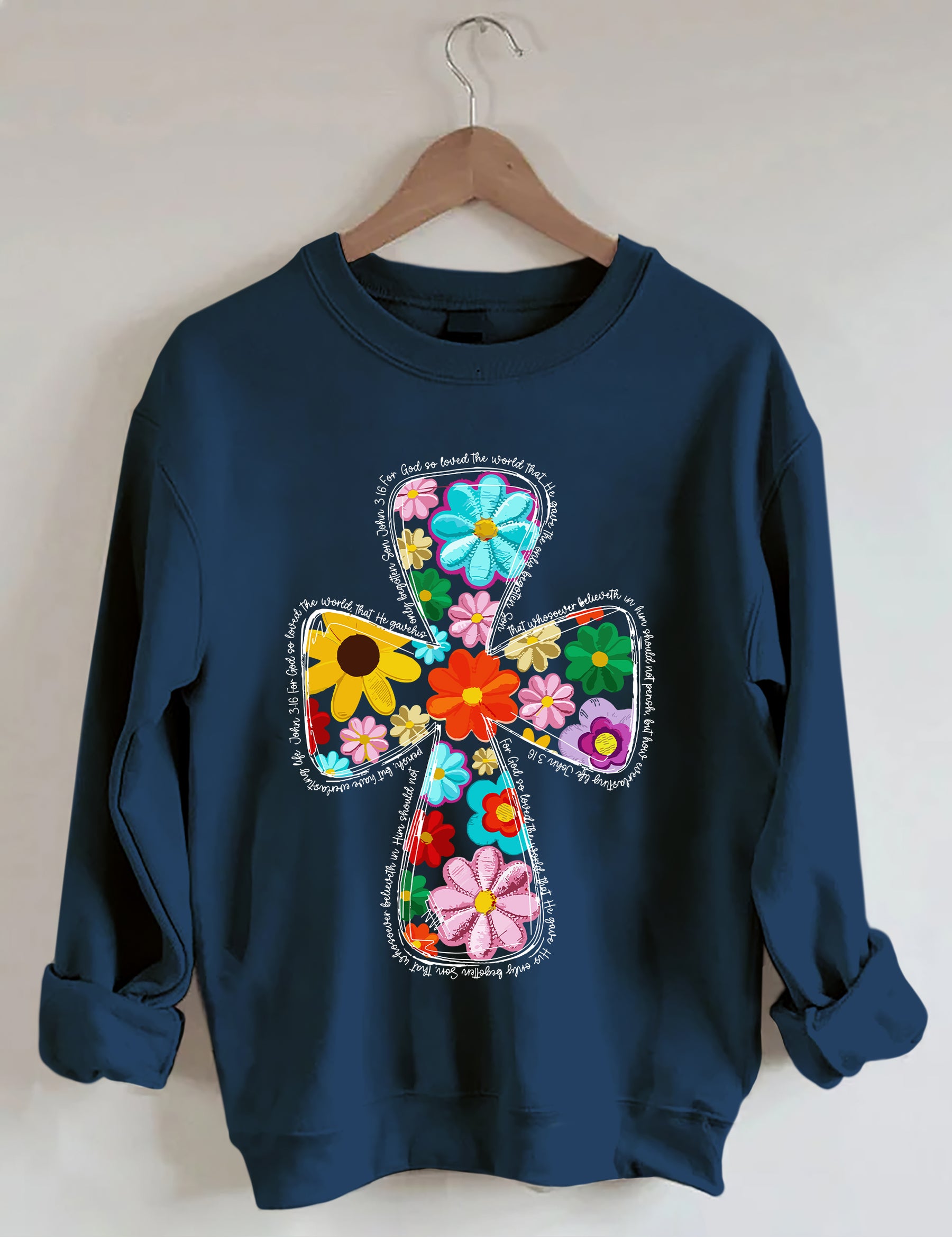 Christian Easter Spring Floral Sweatshirt