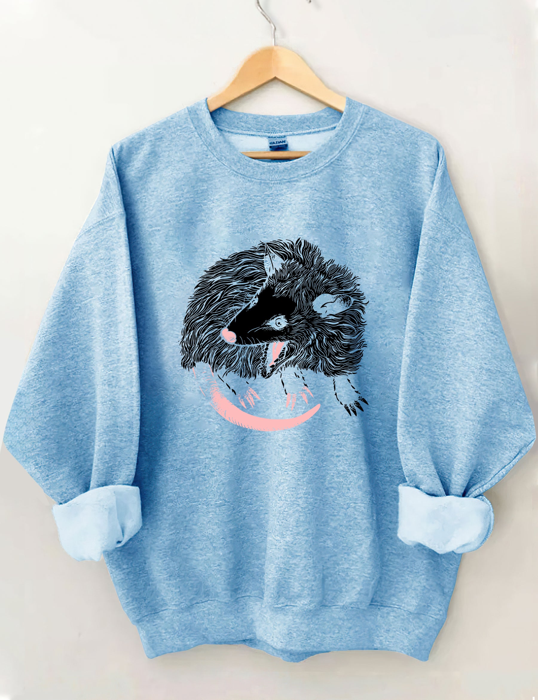 Opossum Print Casual Sweatshirt