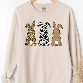 Happy Easter Leopard Bunny Sweatshirt