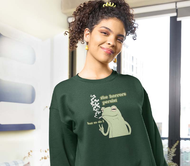 The Horrors Persist Frog Sweatshirt