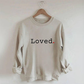 Loved Letter Print Sweatshirt