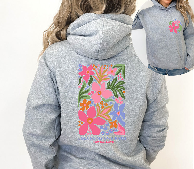 Boho Wildflowers Floral Nature Hoodie