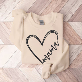 Dia das Mães Mama Heart Sweatshirt Print