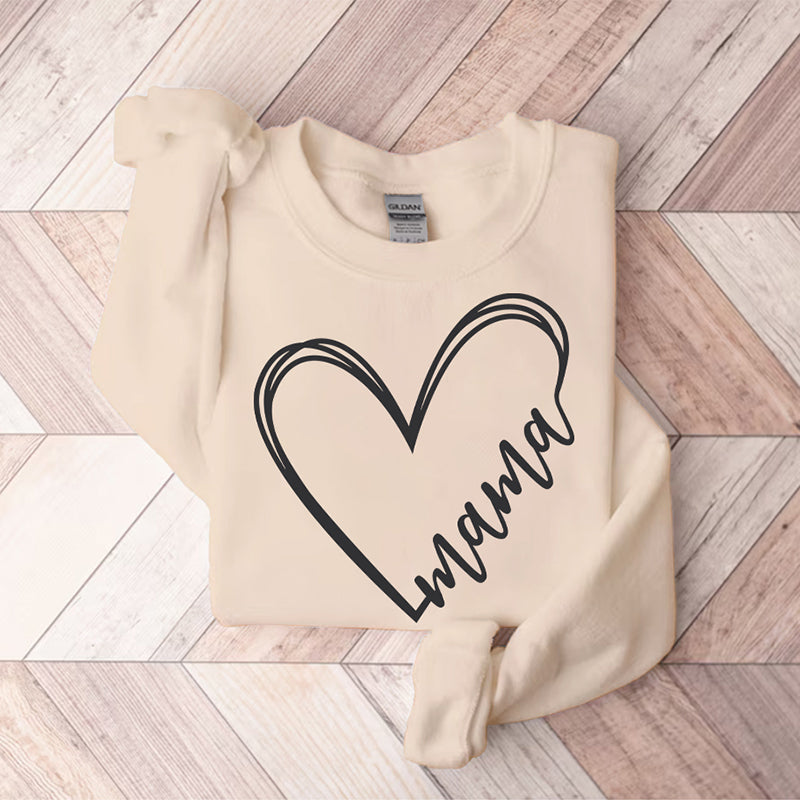 Muttertag Mama Herz druck Sweatshirt