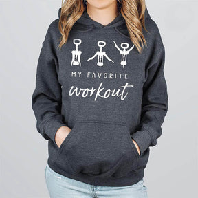 Funny Wine Workout Hoodie