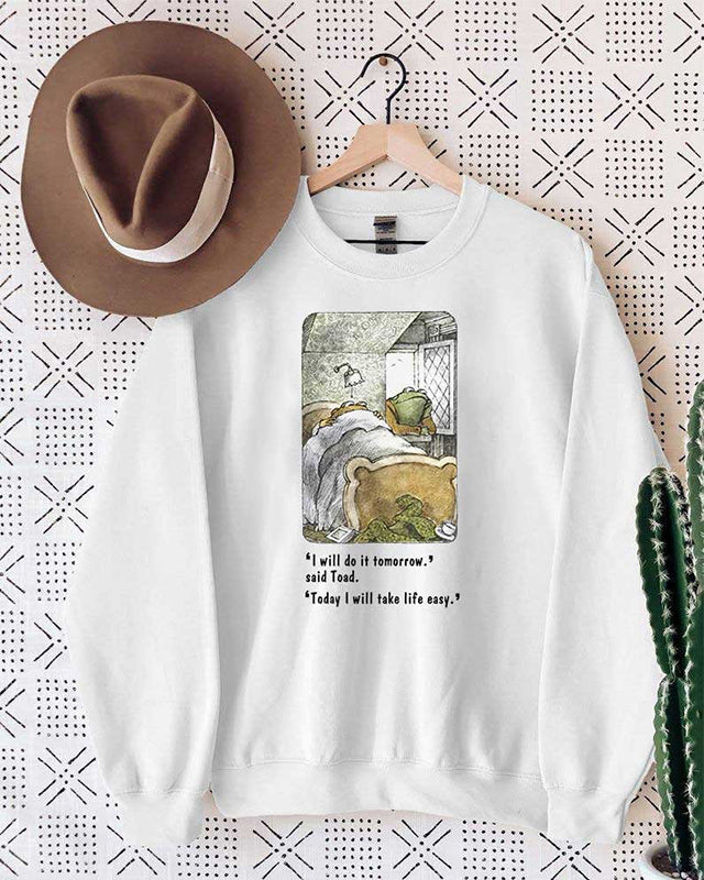 Frog agus Toad Priontáil Sweatshirt