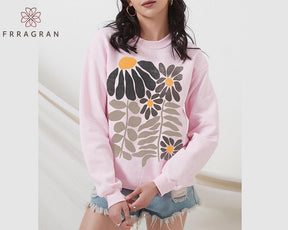 Boho Wildflower Print Sweatshirt