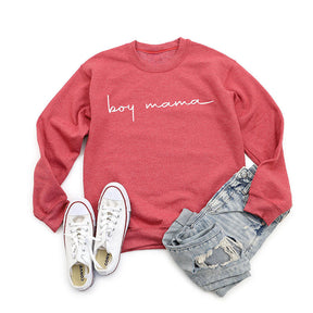 Boy Mama Funny Letter Print Sweatshirt