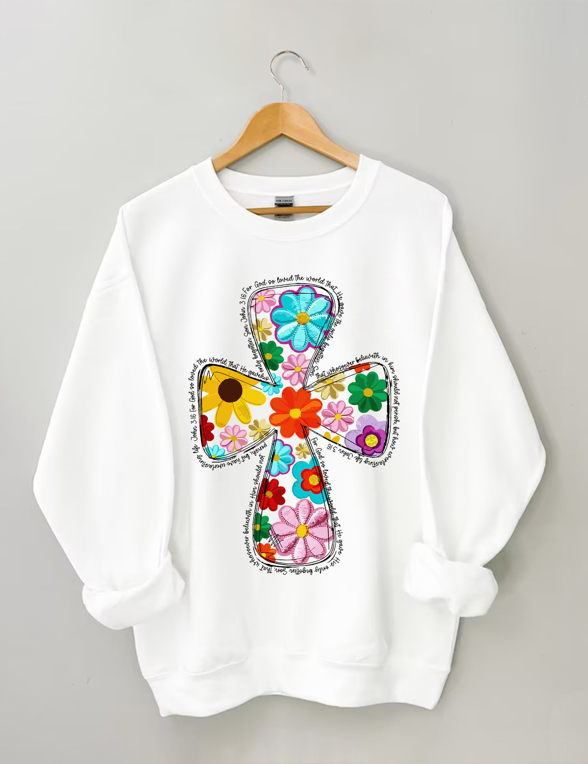 Christian Easter Spring Floral Sweatshirt