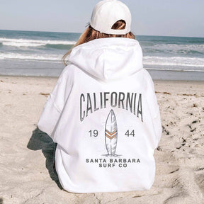 Women's California Surf Print Casual Hoodie