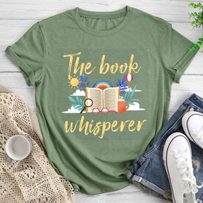 Book Whisperer Round Neck T-shirt