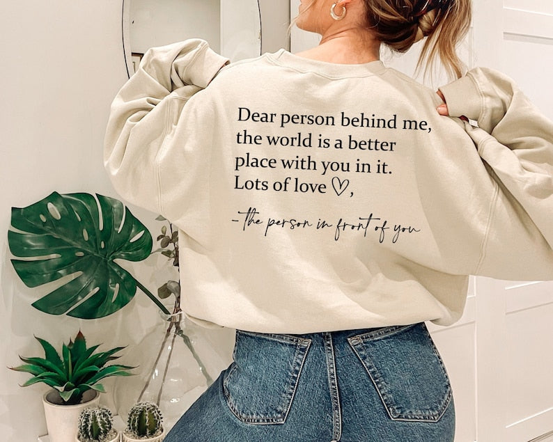 Trendy inspirerende sweatshirt