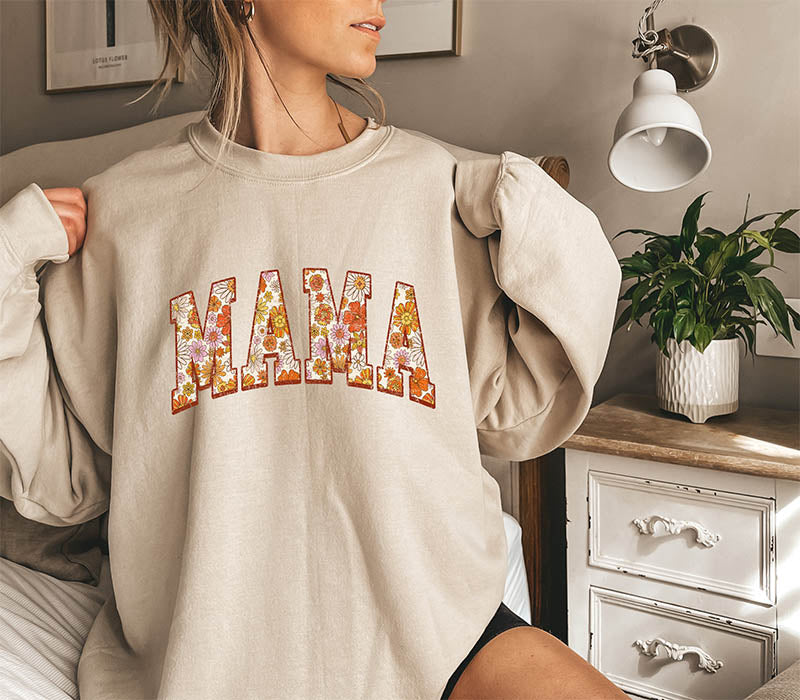 Cute Floral Mama Sweatshirt