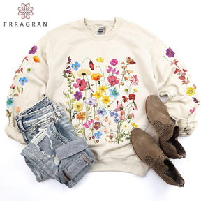 Wildflowers Nature Pullover Flower Lover Sweatshirt